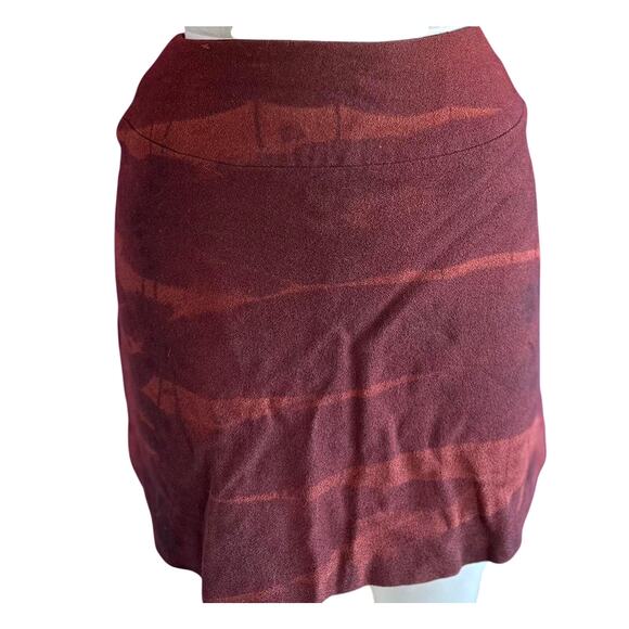 Vintage Womens Skirt Size 4 Brown Tie Dye Pencil Reworked Hippie Office Retro - Picture 1 of 7